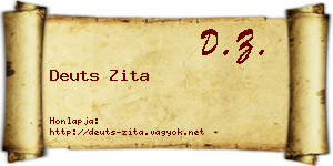 Deuts Zita névjegykártya